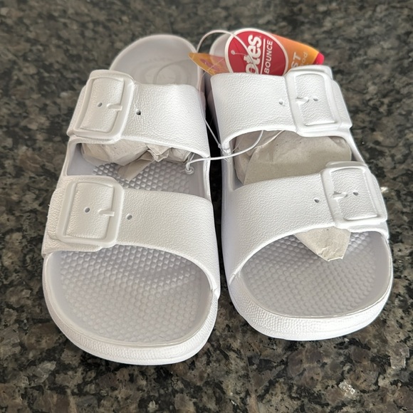 Totes women’s white everywear slides NWT 8 - Picture 4 of 8